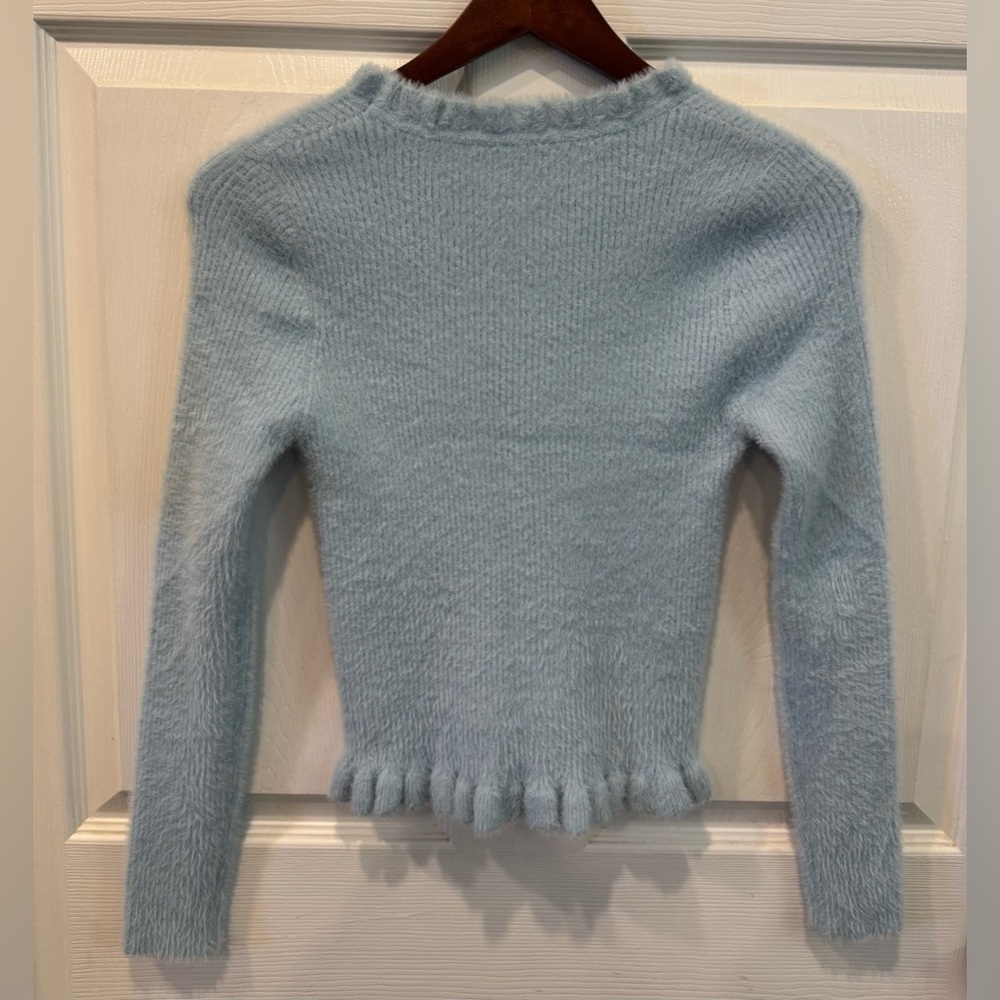 Unbranded Cardigan Long Sleeve Soft Ruffle Women’s Size Small - Picture 3 of 10